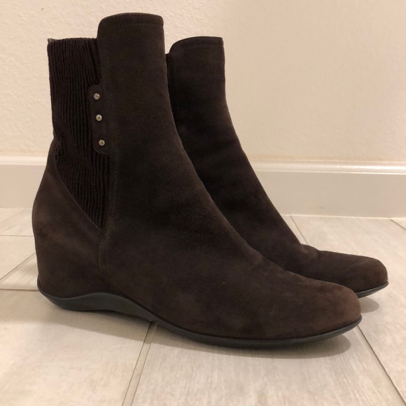 Aquatalia Shoes - aquatalia vera ankle boot brown suede